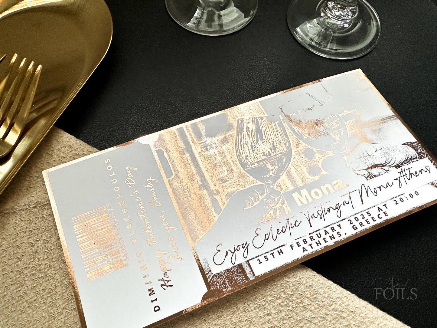 Wine or Beer Tasting Foil Voucher