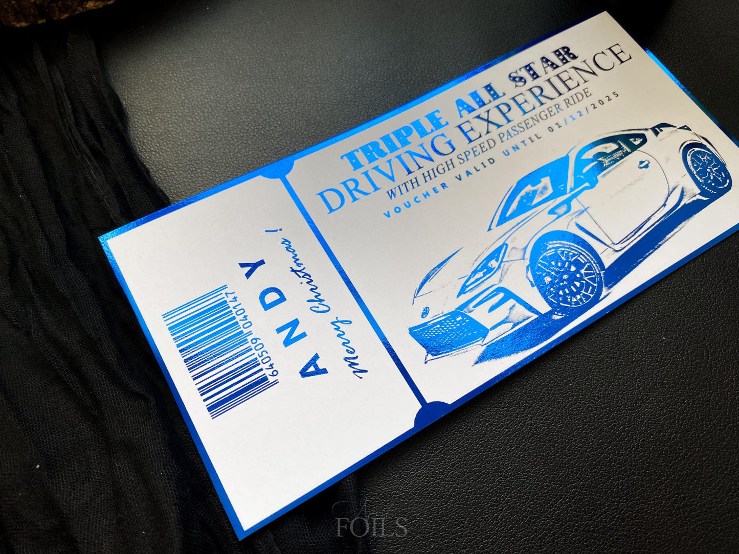 Driving Experience Foil Ticket