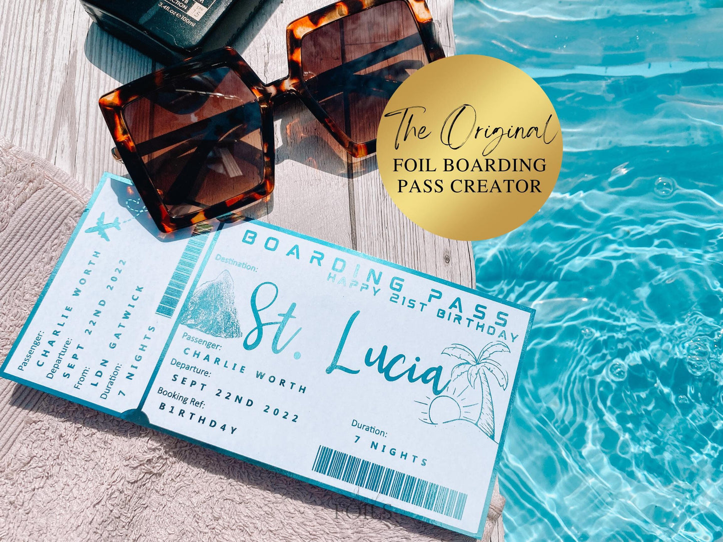 Foil Boarding Pass Ticket