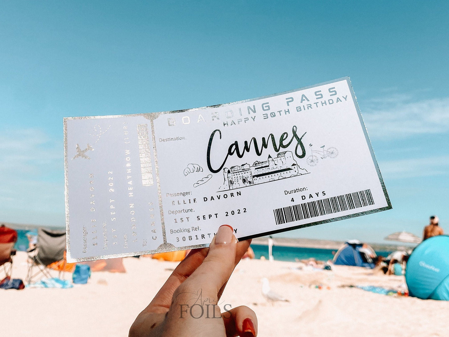 Foil Boarding Pass Ticket