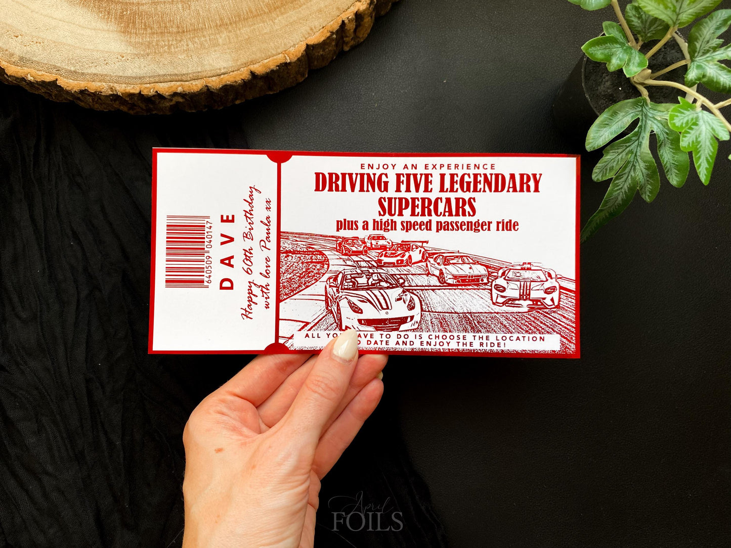 Driving Experience Foil Ticket