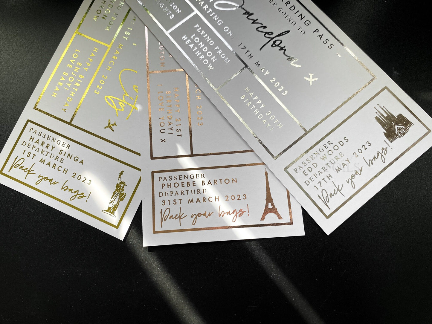 Boarding Pass Foil Ticket