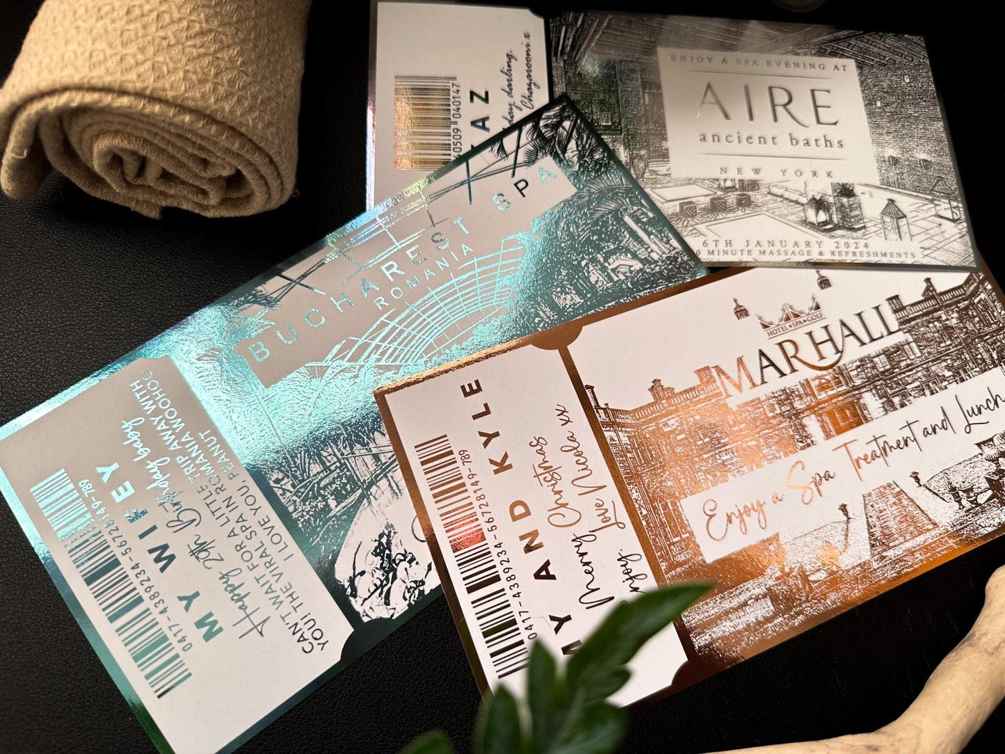 Spa Day Foil Ticket