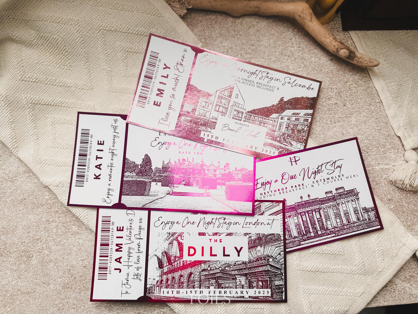 Hotel Reservation Foil Ticket
