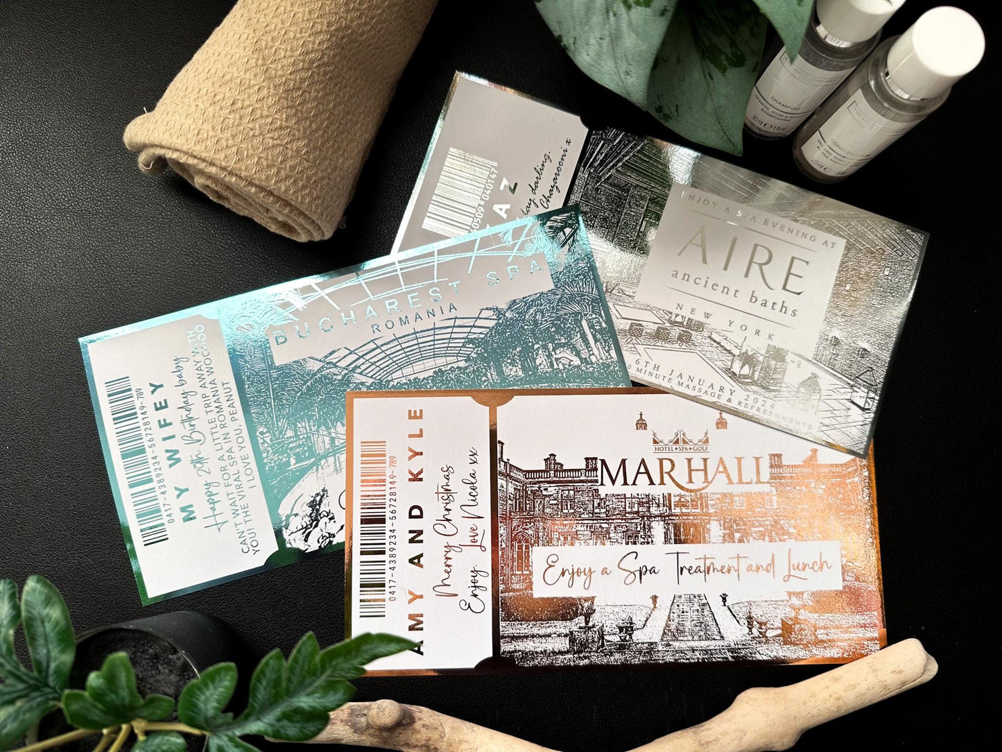 Spa Day Foil Ticket
