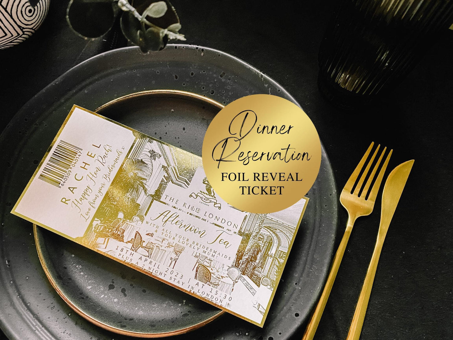 Dinner Reservation Foil Voucher
