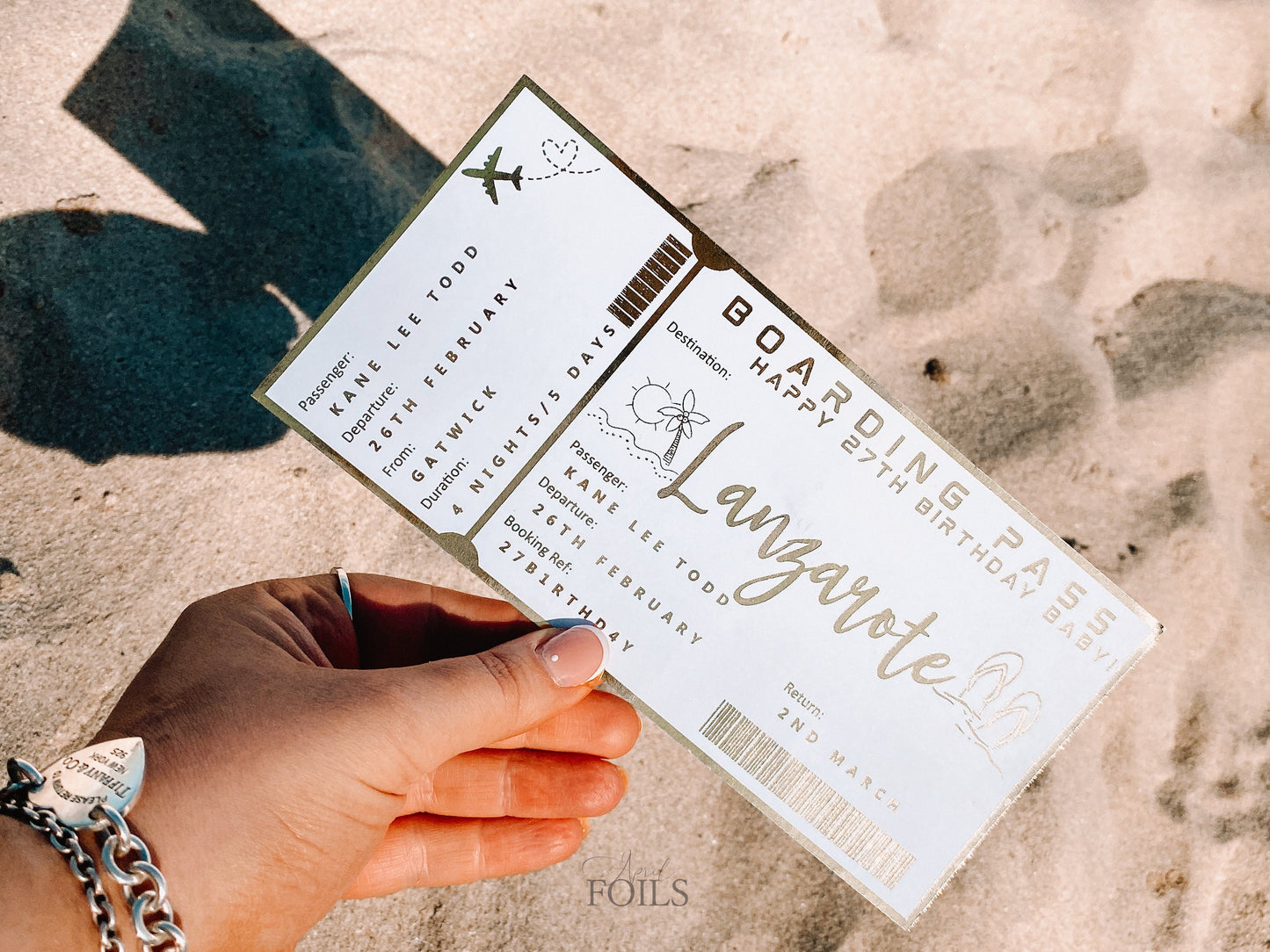 Foil Boarding Pass Ticket