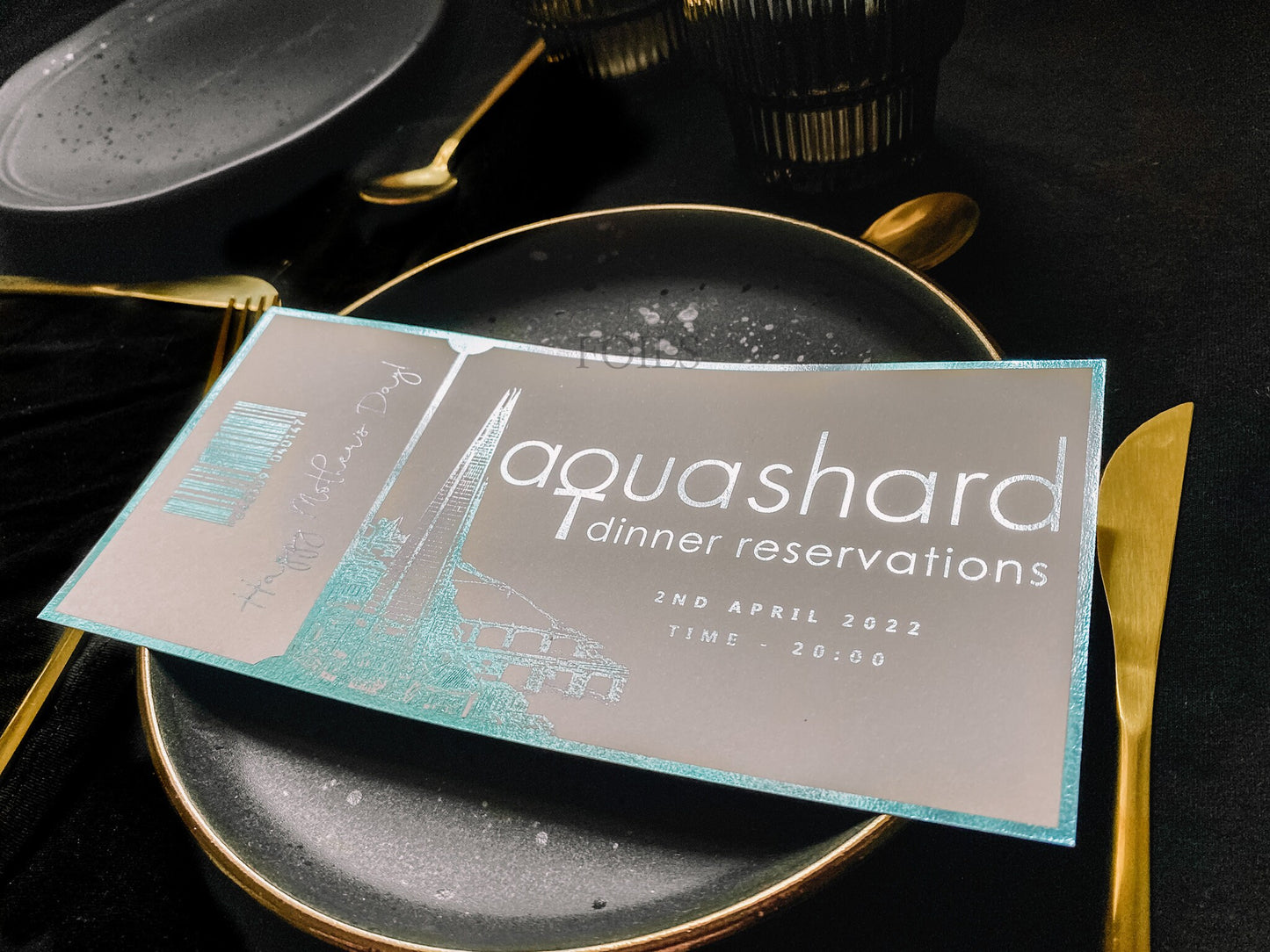 Dinner Reservation Foil Voucher