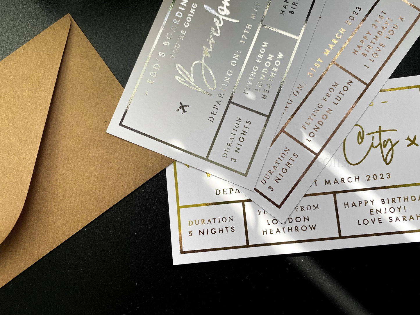 Boarding Pass Foil Ticket