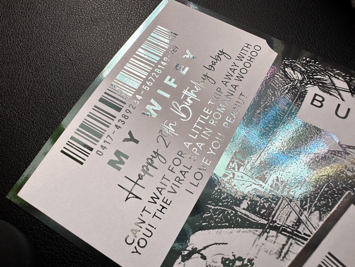 Spa Day Foil Ticket