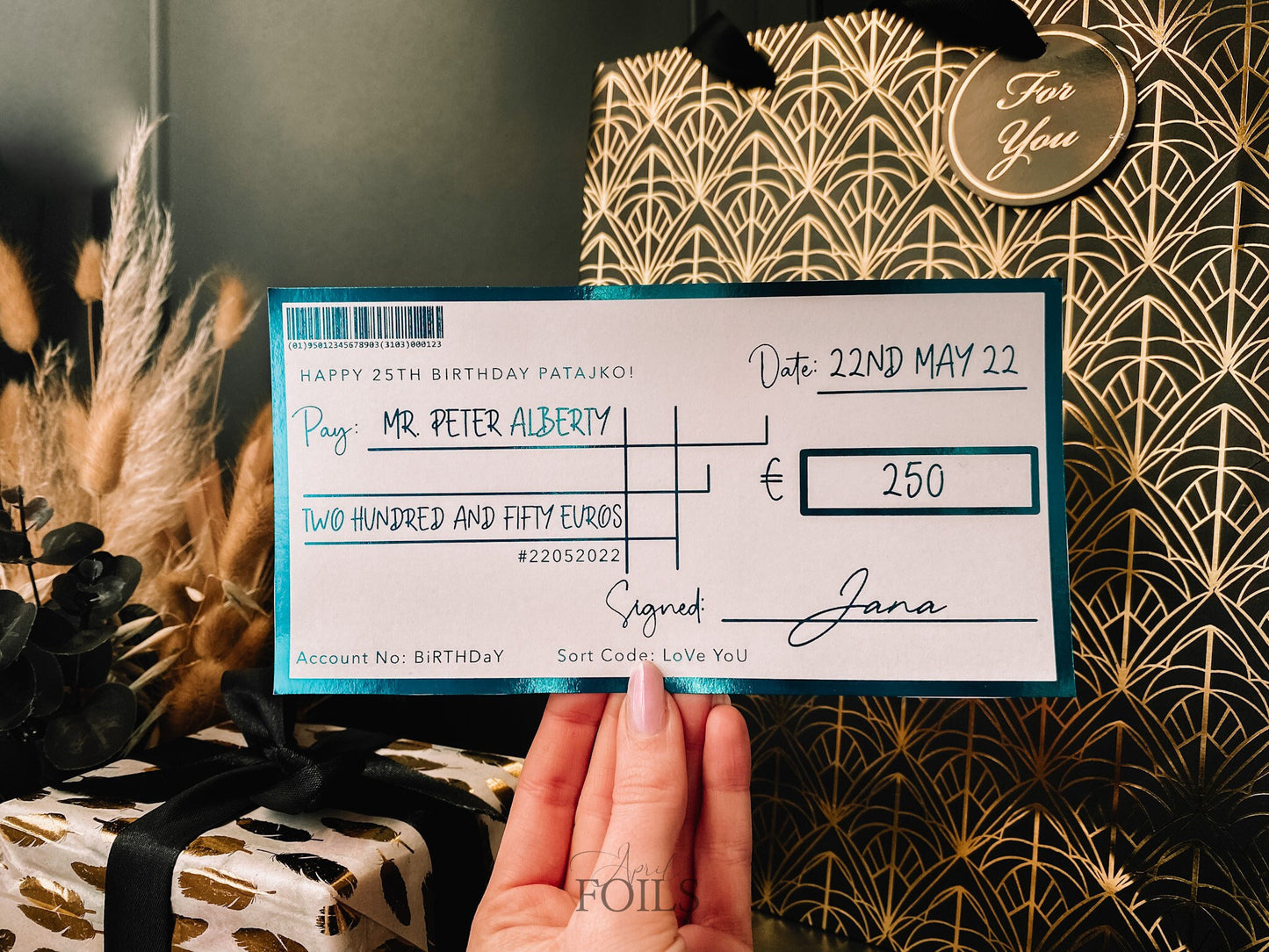 Foil Cheque