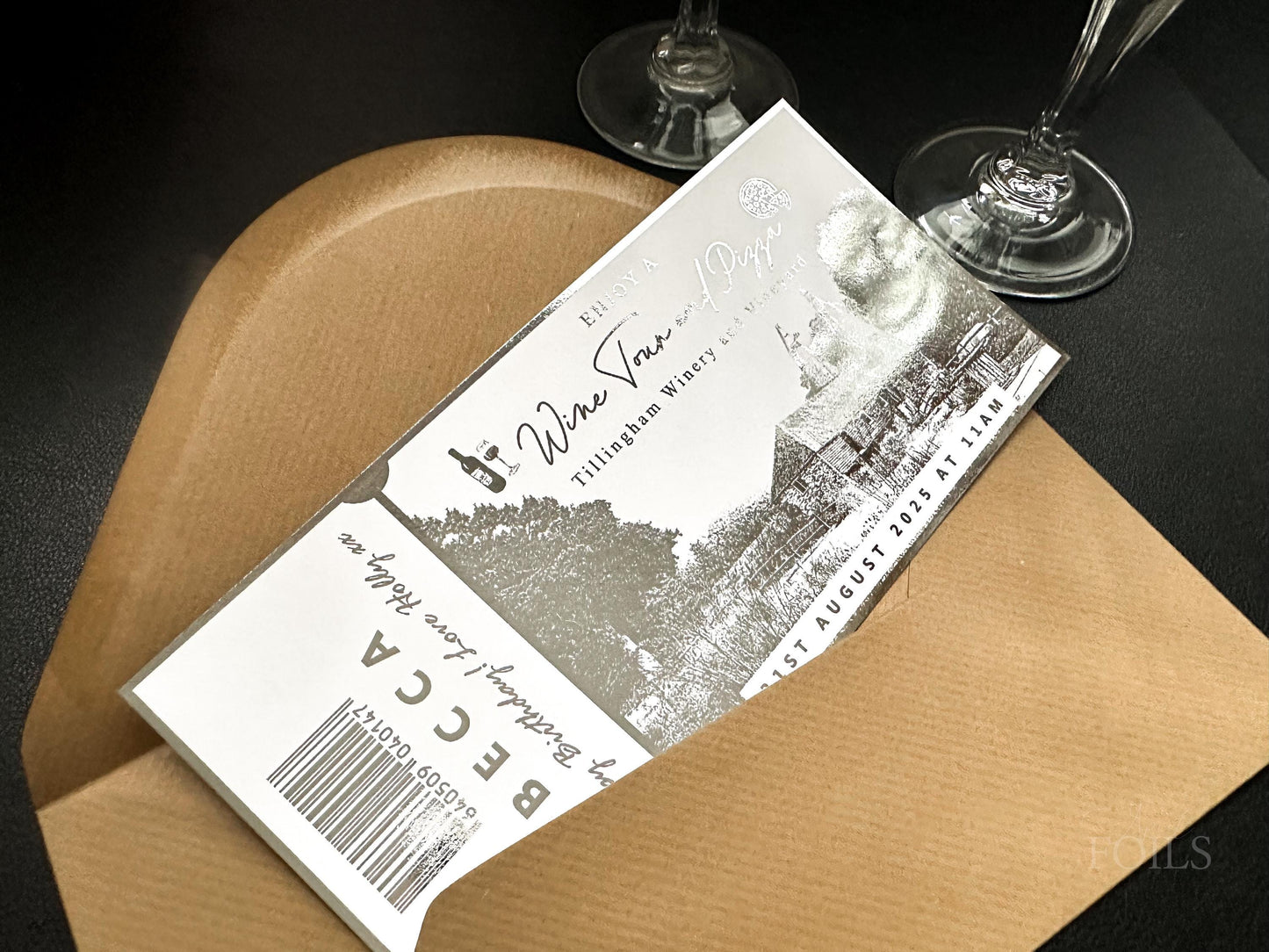 Wine or Beer Tasting Foil Voucher