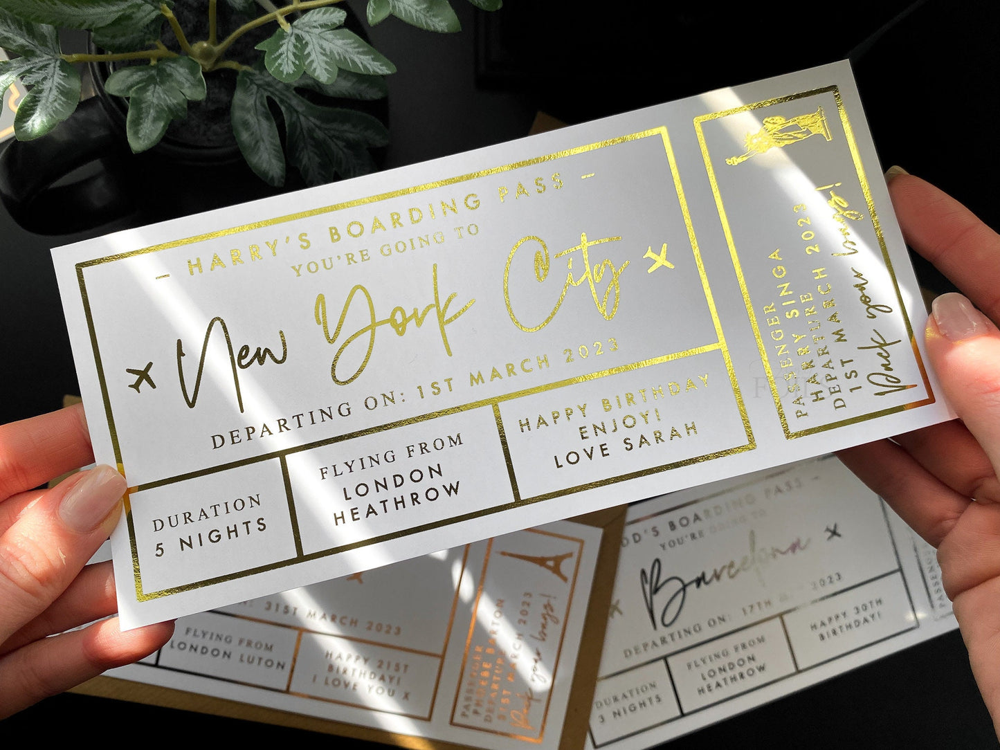 Boarding Pass Foil Ticket