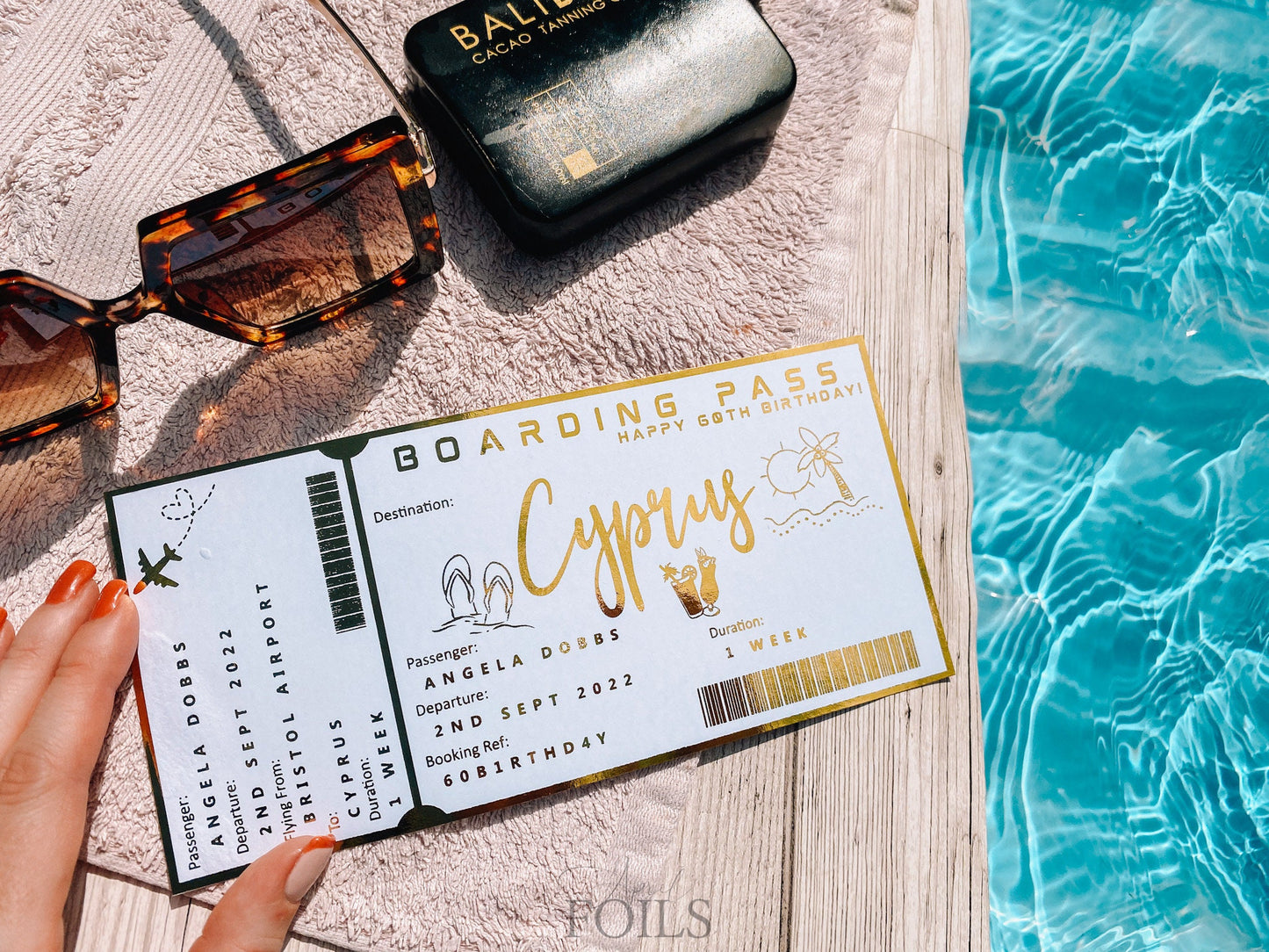 Foil Boarding Pass Ticket