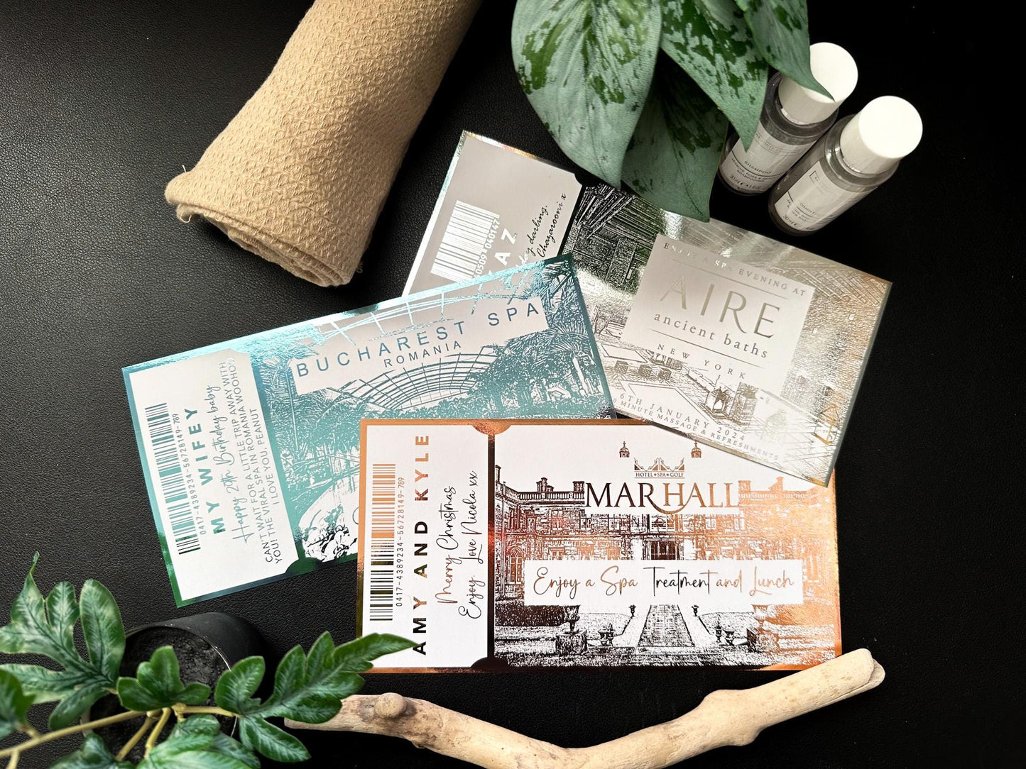 Spa Day Foil Ticket