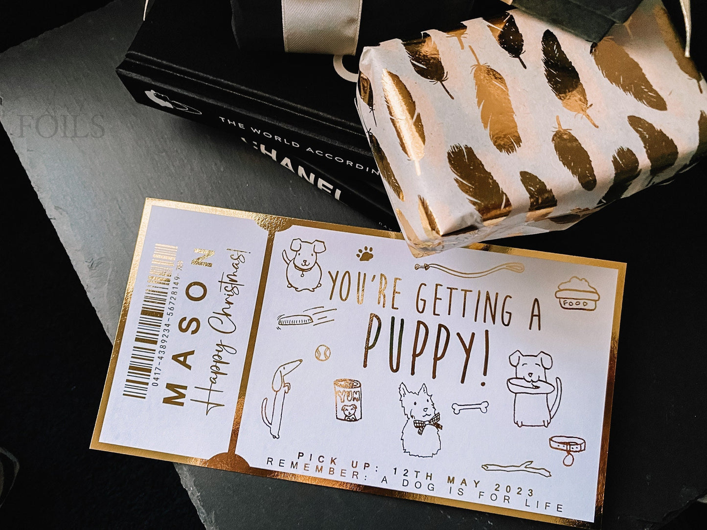 New Puppy Reveal Foil Ticket