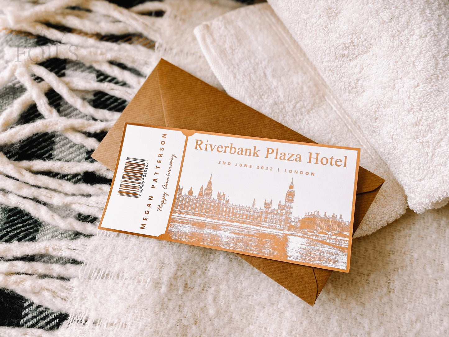 Hotel Reservation Foil Ticket
