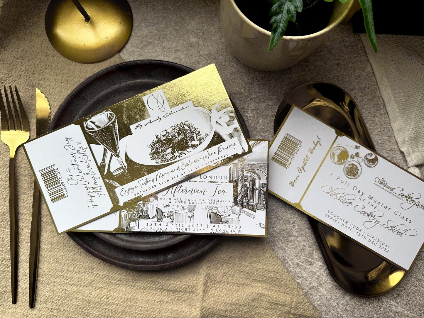 Dinner Reservation Foil Voucher