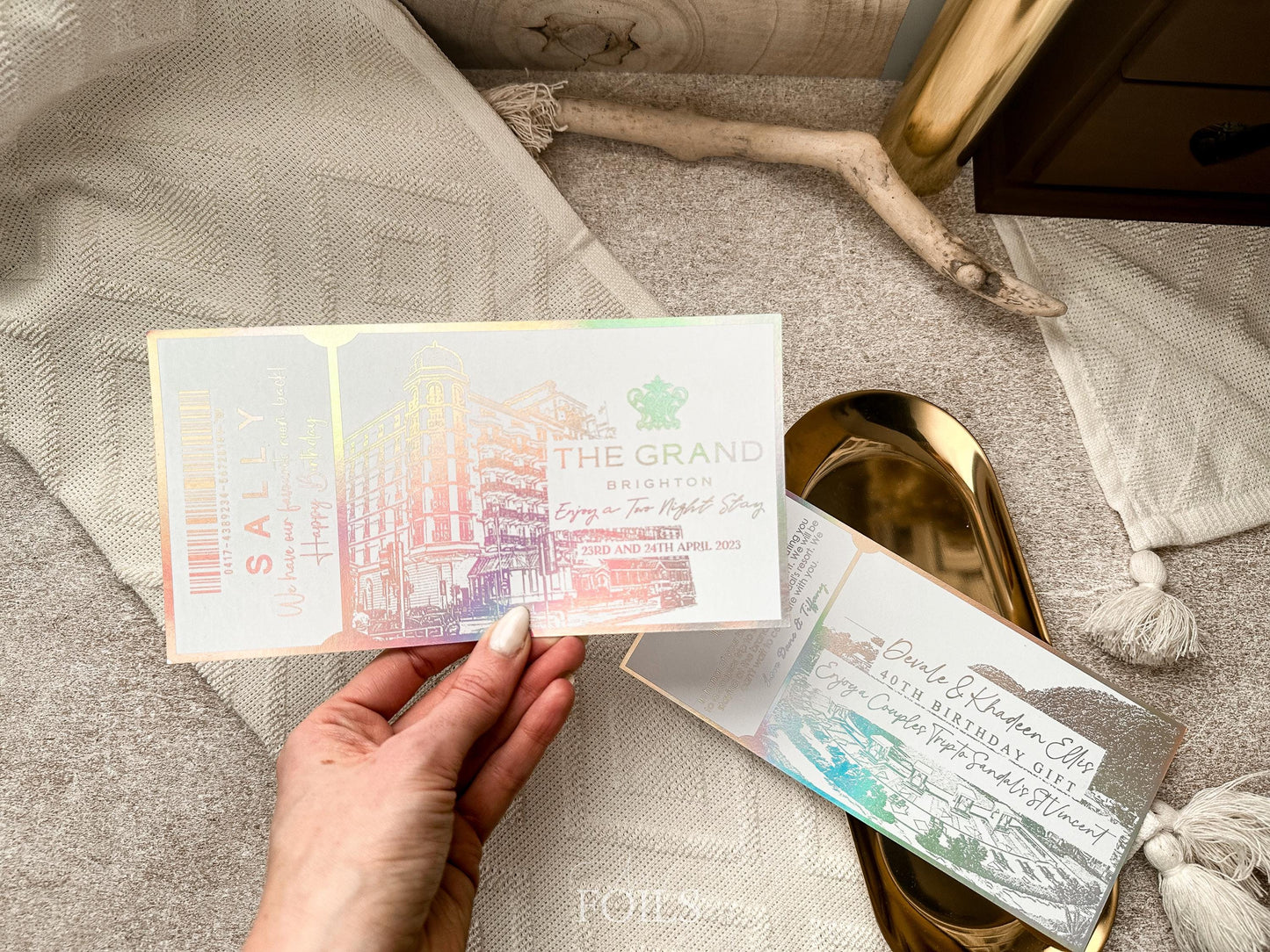 Hotel Reservation Foil Ticket