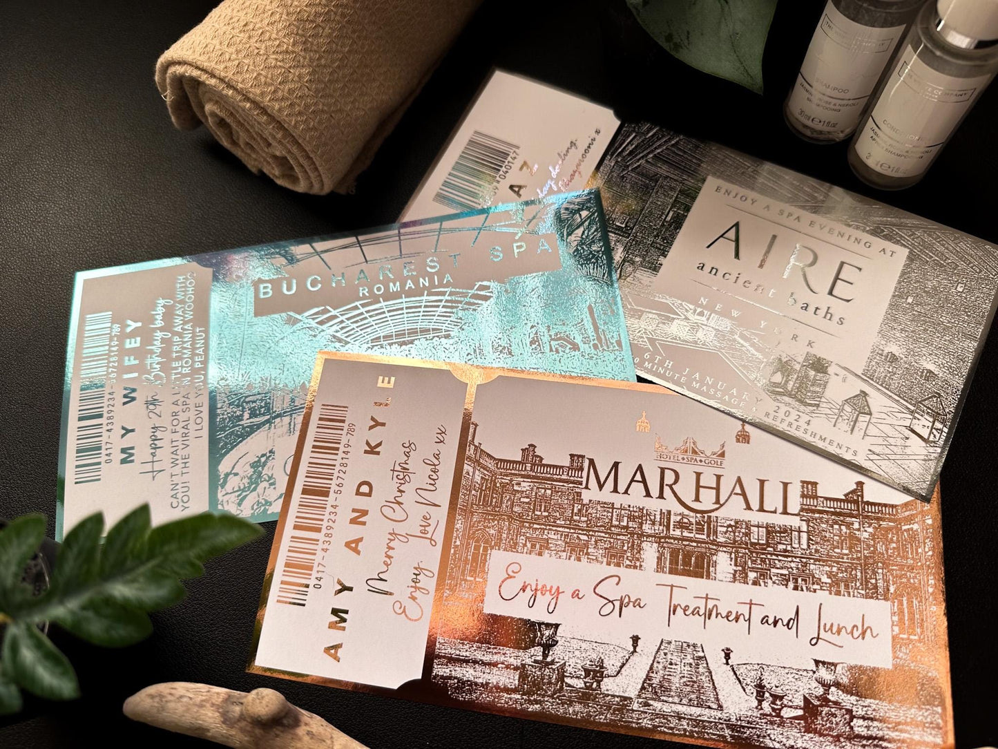 Spa Day Foil Ticket
