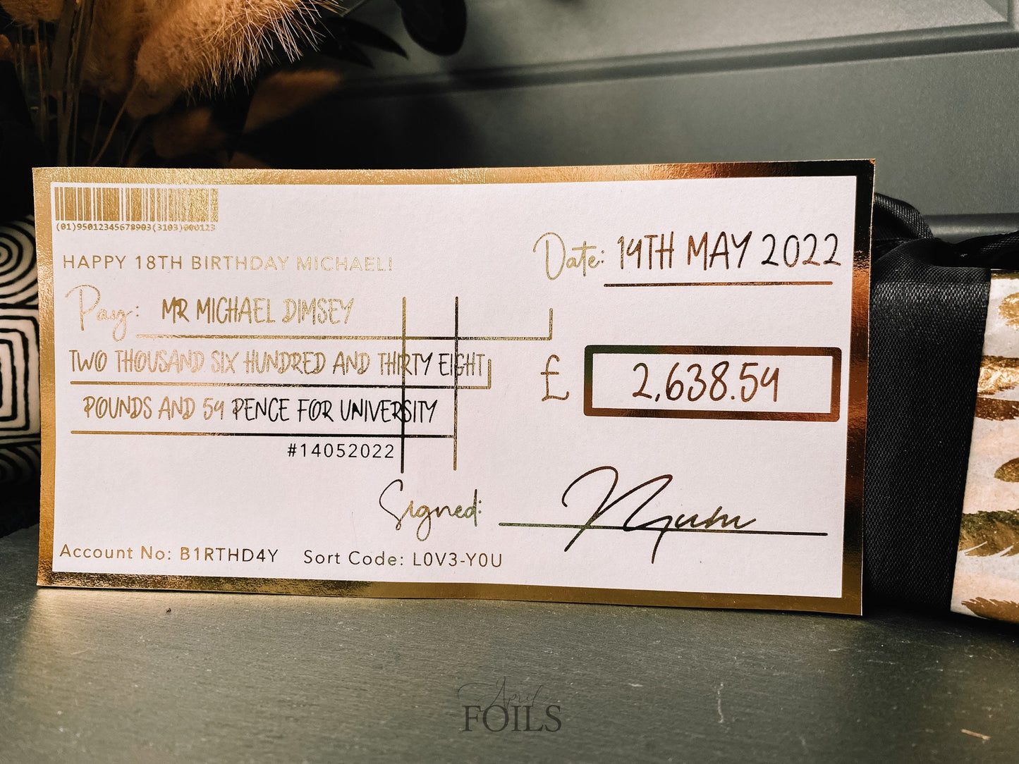 Foil Cheque