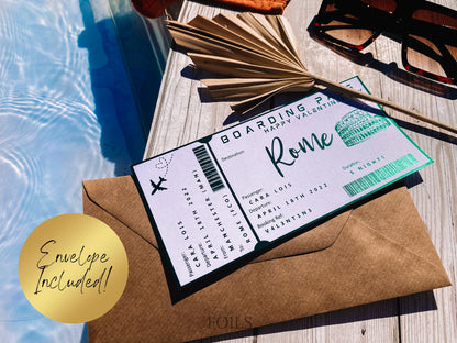 Foil Boarding Pass Ticket