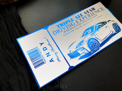 Driving Experience Foil Ticket