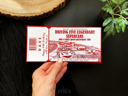 Driving Experience Foil Ticket