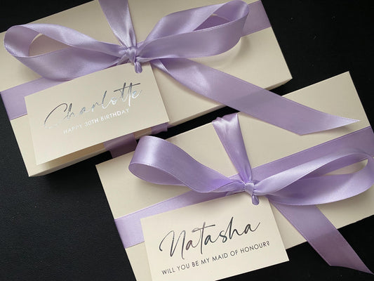 Ivory and Lilac Luxury Gift Box