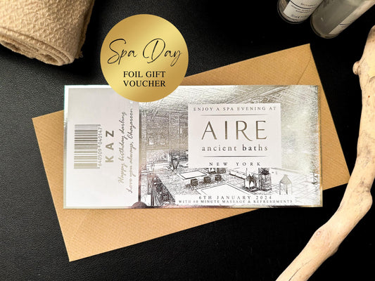 Spa Day Foil Ticket