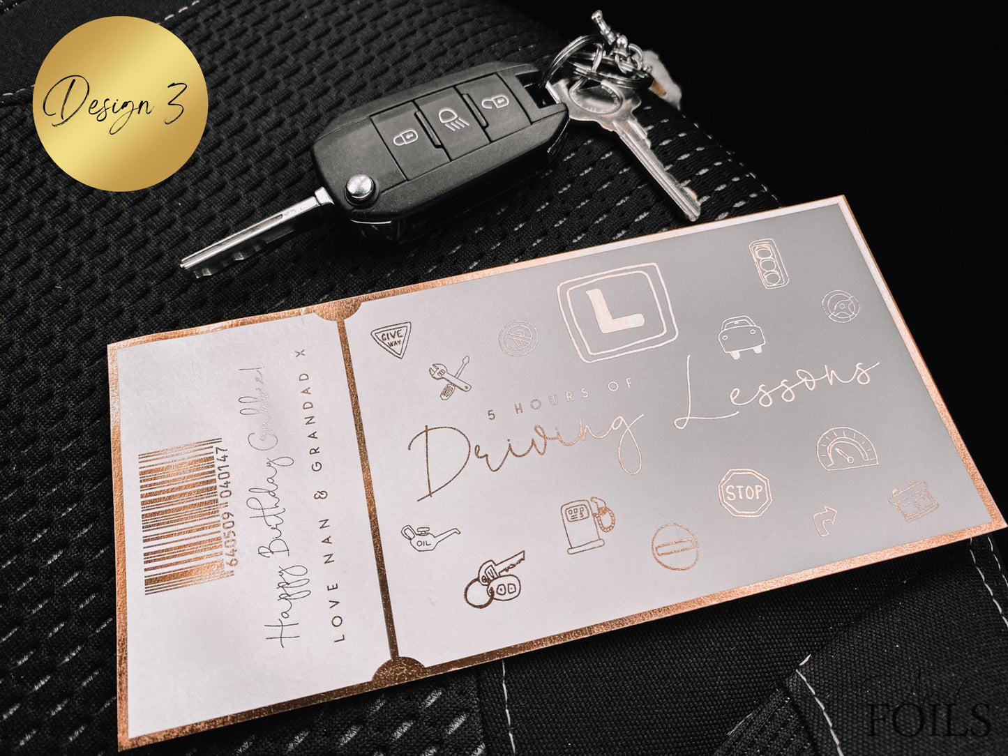 Driving Lessons Foil Ticket