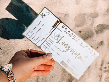 Foil Boarding Pass Ticket