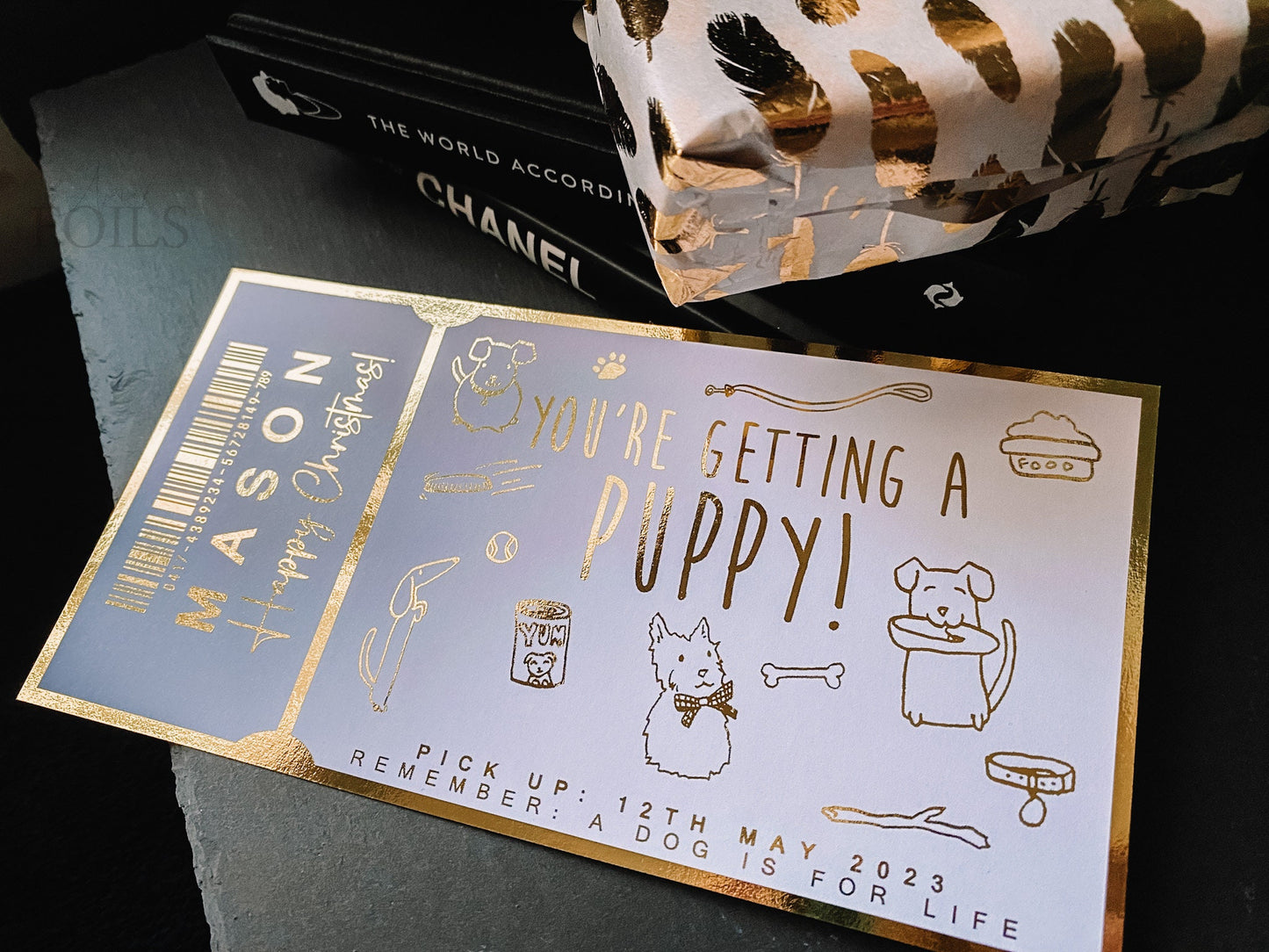 New Puppy Reveal Foil Ticket