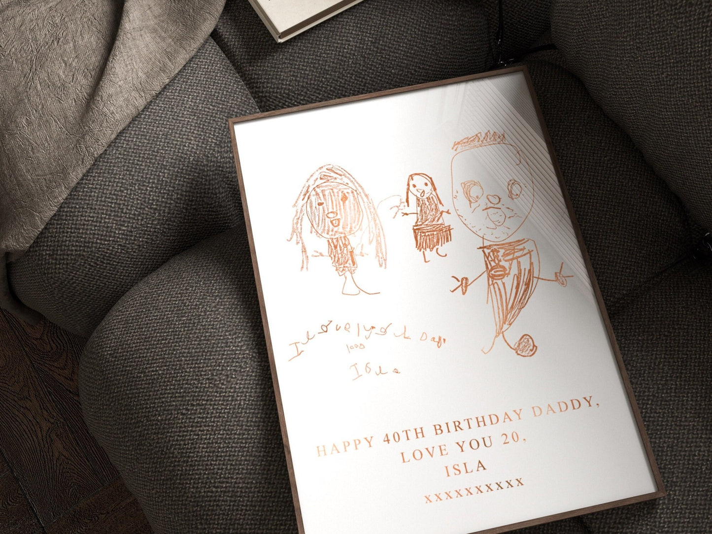 Your Child's Drawing in Foil