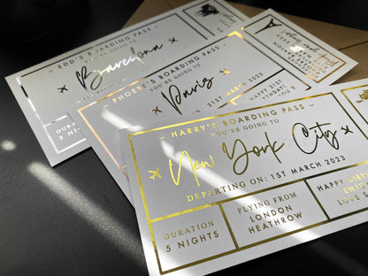 Boarding Pass Foil Ticket