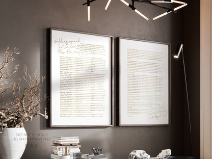 A4 Foil Wedding Speech Print