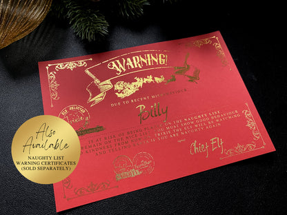 Personalised Nice List Certificate