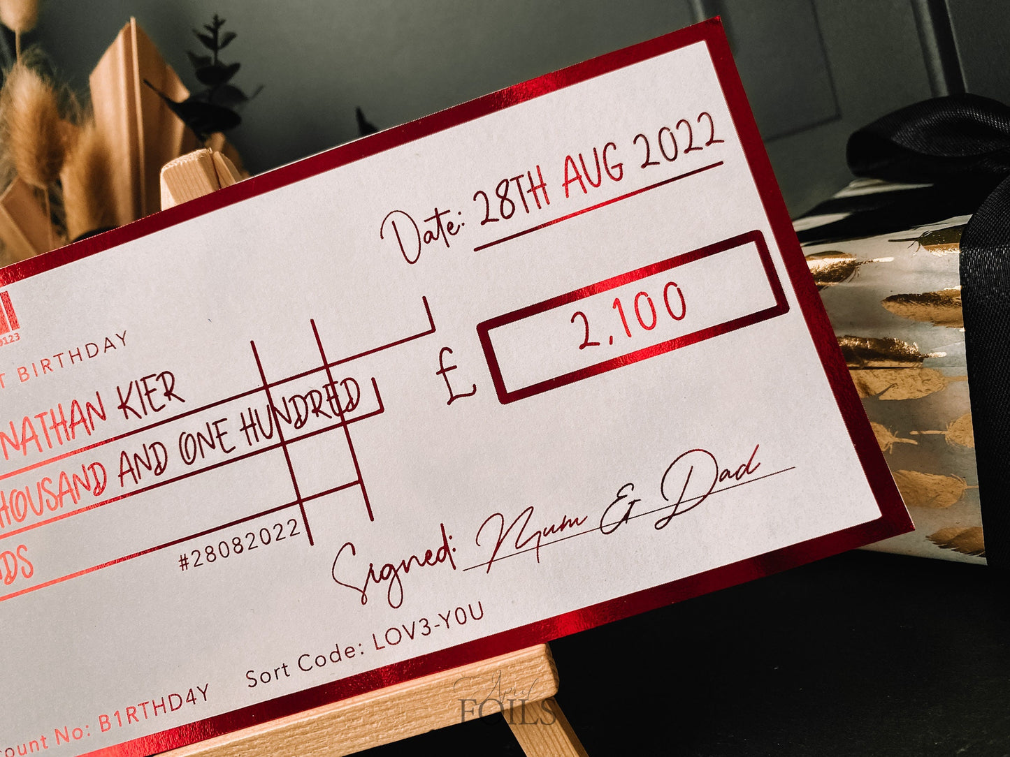 Foil Cheque