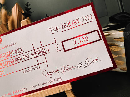 Foil Cheque