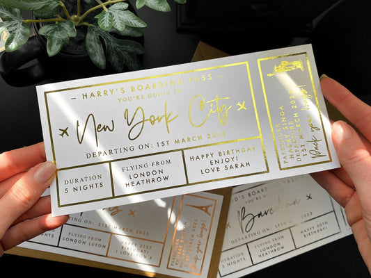 Boarding Pass Foil Ticket