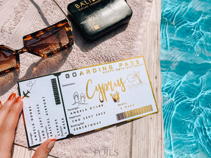 Foil Boarding Pass Ticket