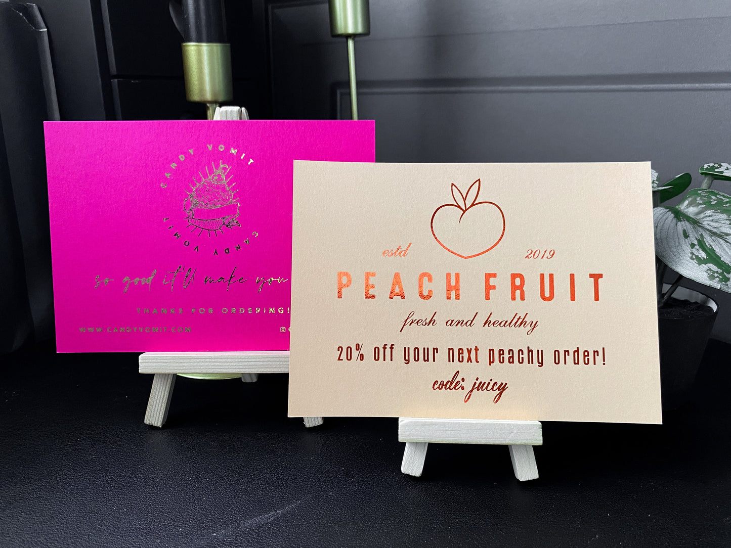 A6 Foil Business Cards