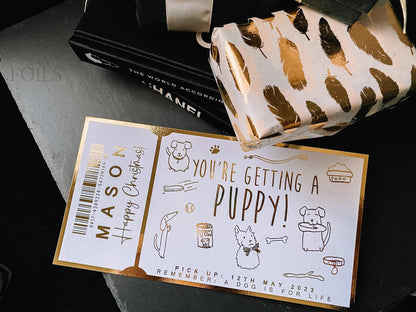 New Puppy Reveal Foil Ticket
