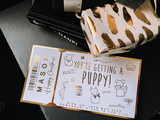 New Puppy Reveal Foil Ticket